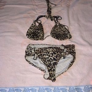 Cheetah print bikini set